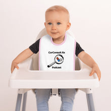 Load image into Gallery viewer, CorConsult Rx Embroidered Baby Bib